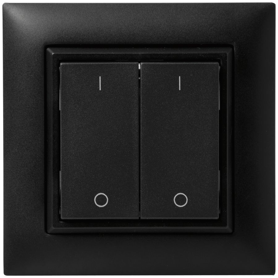 Poussoir RF AP ALADIN EnOcean EDIZIOdue, 2-fois, noir, I/0