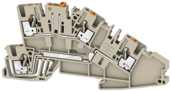 Borne d'installation Weidmüller AITB 2.5 LDT-L PUSH IN 2 étages