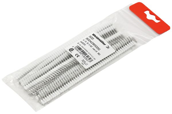 Embout de câble Weidmüller H isolé 0.5mm² 8mm blanc DIN relié