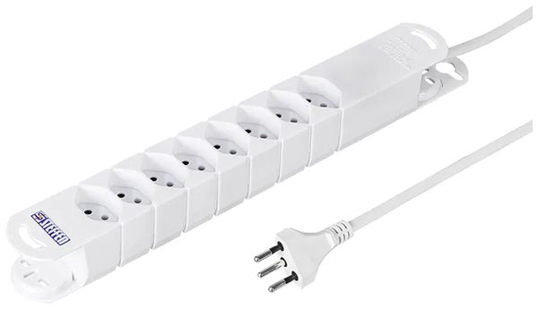 Steckdosenleiste A. Steffen VARIABL 10A 8×T13 magnetisch weiss