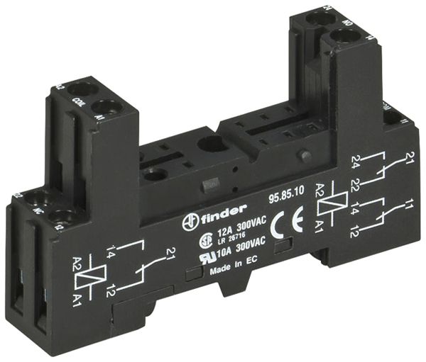 Relaissockel FINDER 95.85.10SPA Hutschiene TH35 Schraubanschluss 8P