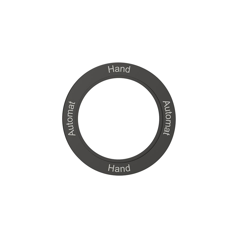 Kennscheibe NEVO, f.Drehschalter, Automat-Hand-Automat-Hand, schwarz
