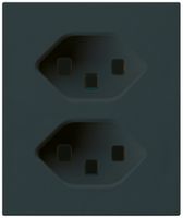 Presa FLF Hager 2×tipo 23 D nero