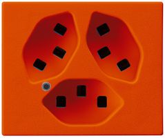 Presa FLF Hager 3×tipo 23 illuminati D arancione