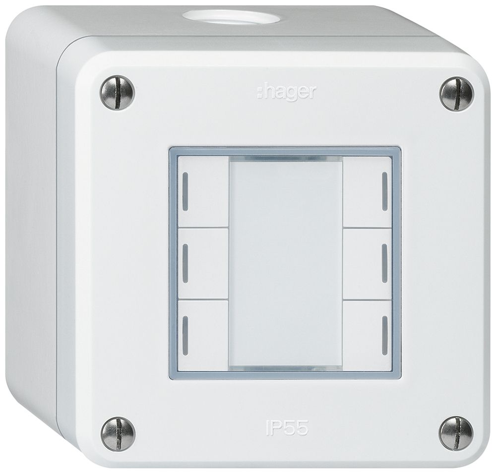 AP-Taster robusto Q KNX 6× RGB LED s/e-link weiss