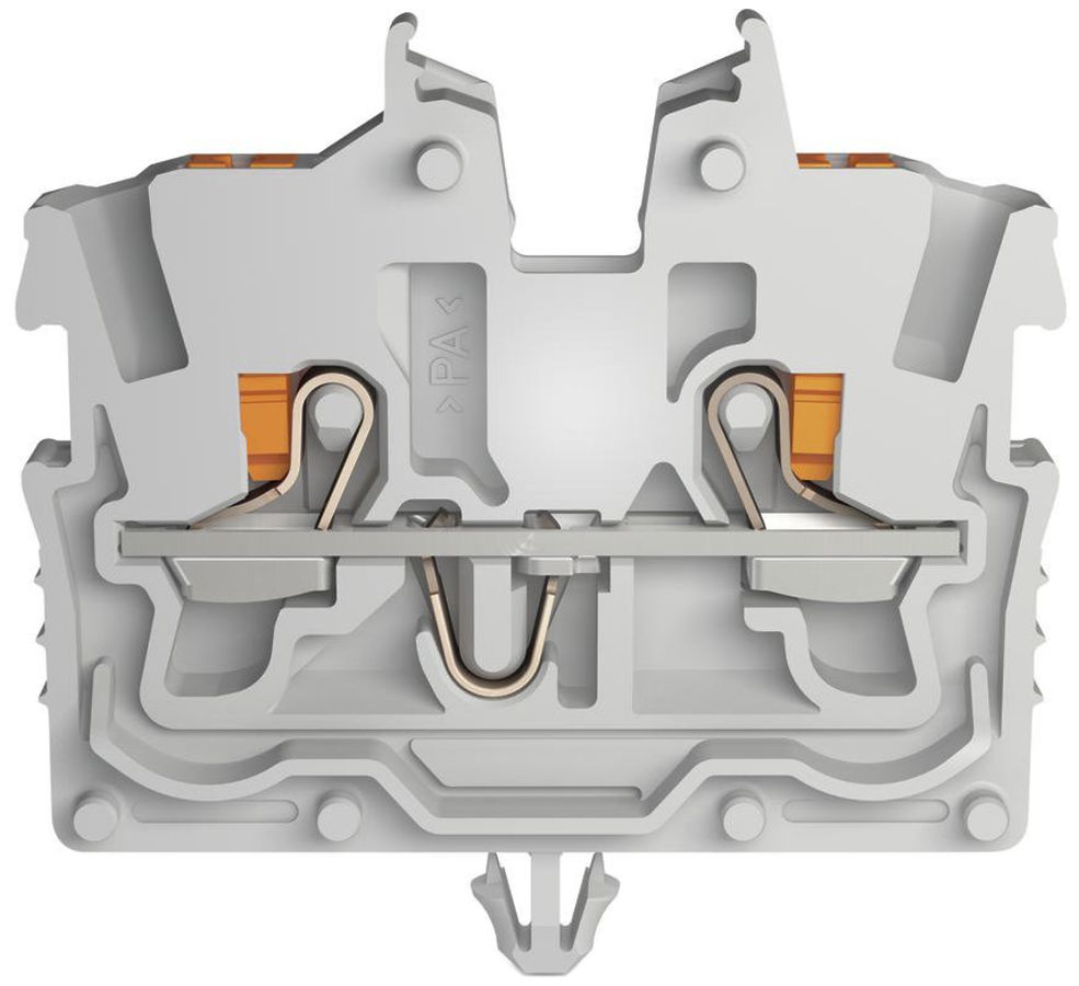 Borne de passage WAGO TopJob-S 2250 1mm² 2L 13.5A 500V a.pied de fixation gris