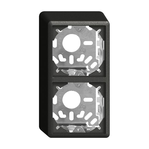 Capot avec plaque de base 2×54mm pour combinaison FX universel noir