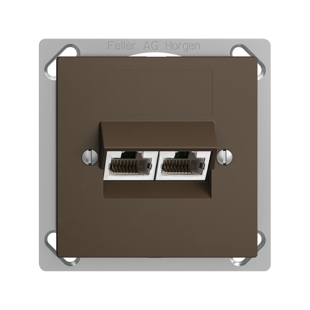 EB-Dose 2×RJ45/s 4P getr. EDIZIOdue coffee ITplus