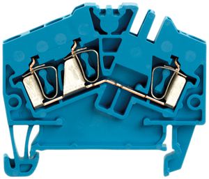 Borne de passage Weidmüller ZDU 2.5-2/3AN connexion à ressort 2.5mm² TS35 bleu