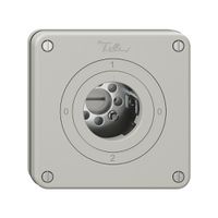 Interruttore rotativo NUPU NEVO, 2/1 L, senza cilindro, KS, 0-1-0-2, grc