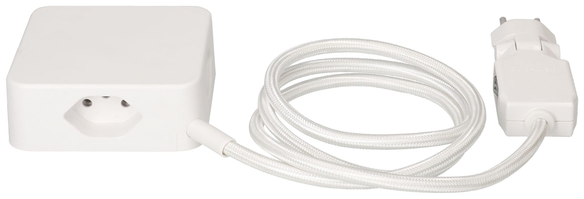 Mehrfachstecker MH Cube 3×T13 1×USB-A/1×USB-C ws Kabel 2m ws