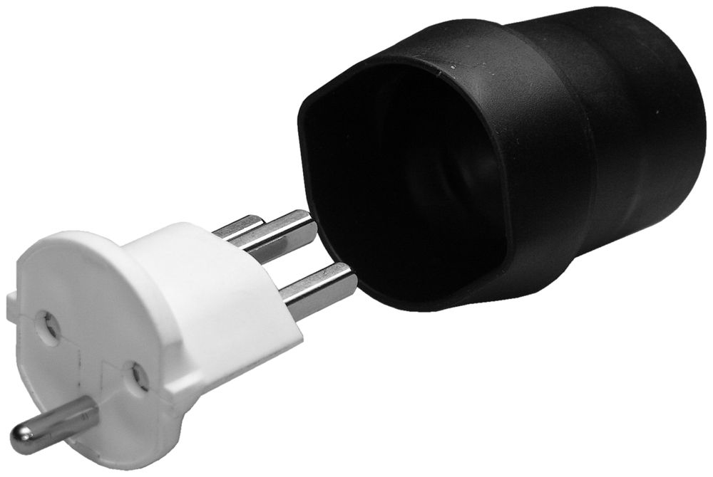 Spina-adattaz.T23/Schuko-ch bianco