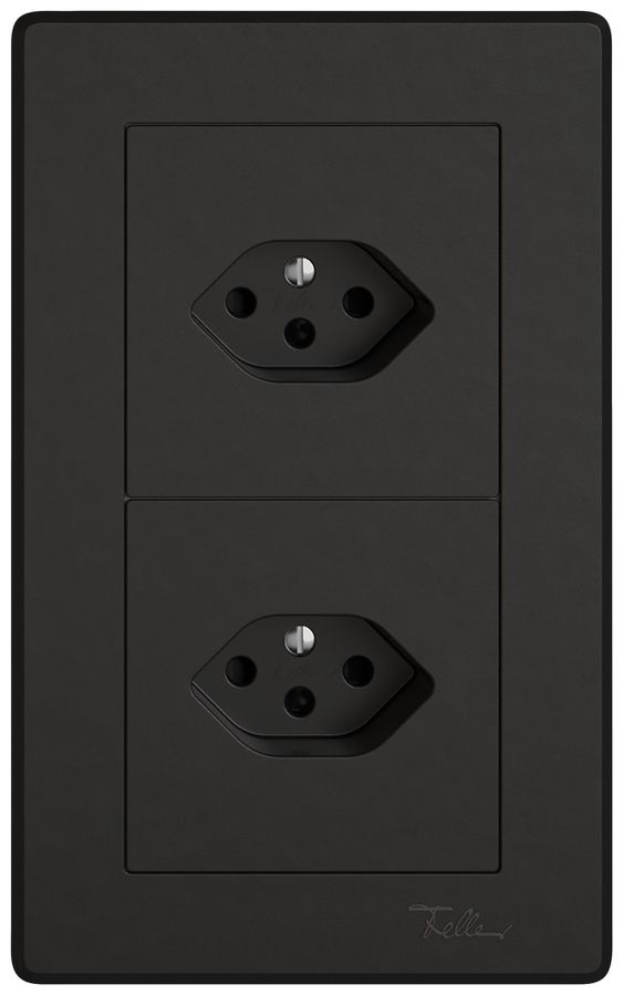 Combinazione INC EDIZIO.liv SNAPFIX® 2×1 156×96mm 1×T13+1×T13 nero