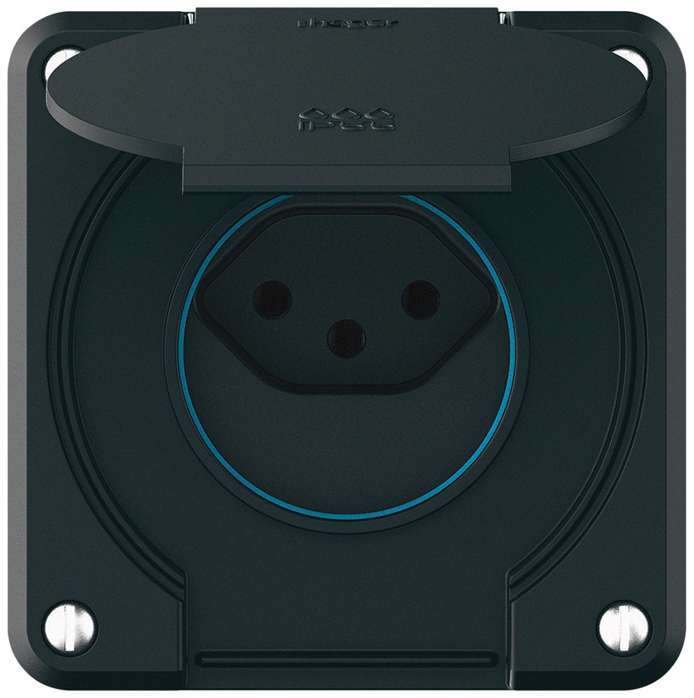 Prise ENC robusto 1×type 13 IP55 noir