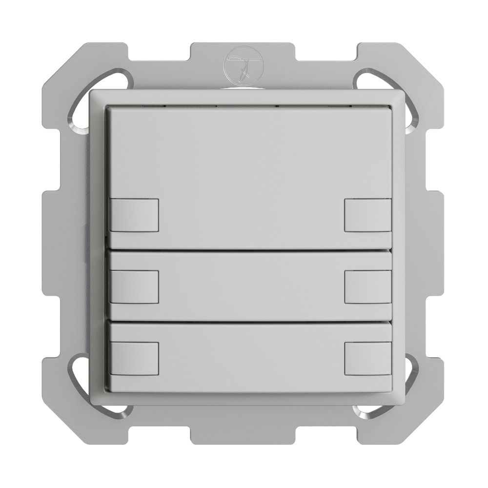 Poussoir KNX RGB ENC EDUE, 250mW, s.LED, 3×poussoir, comm.2×touches, grc