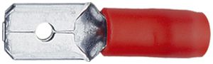 Flachstecker Ferratec teilisoliert PC 6.3×0.8mm 0.5…1mm² rot 100Stk