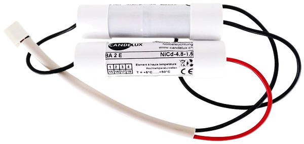 Accu NiCd 70°C 2×2.4V/1.5Ah 1h