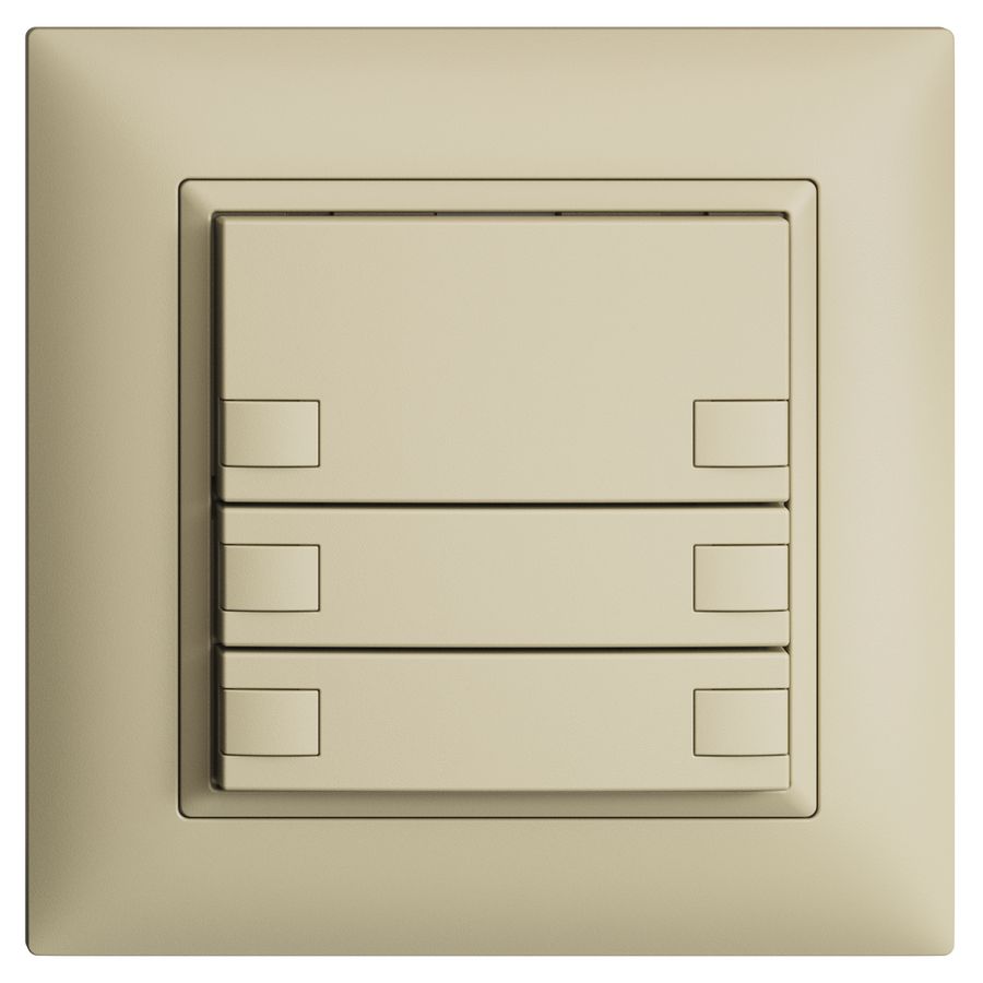 UP-KNX-Taster RGB EDUE FMI, 250mW, o.LED, 3×Taste, 2×Tastenb., van