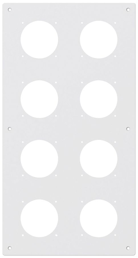 Plaque de montage ENC robusto 4×2 aluminium, blanc