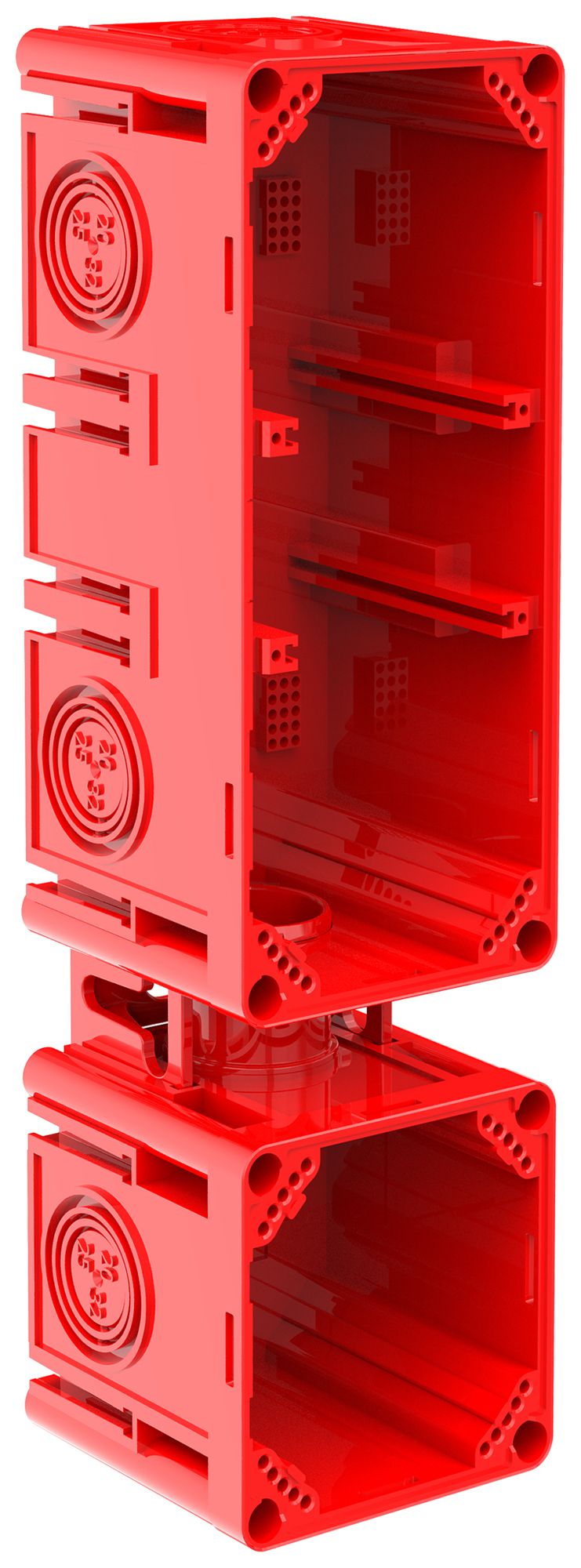 NUP-Einlasskasten CRALLO-LEU 278×78×73mm 3×1 Halogenfrei rot