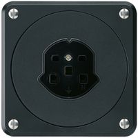 UP-Steckdose HA robusto Typ 25 mit Steckklemmen schwarz