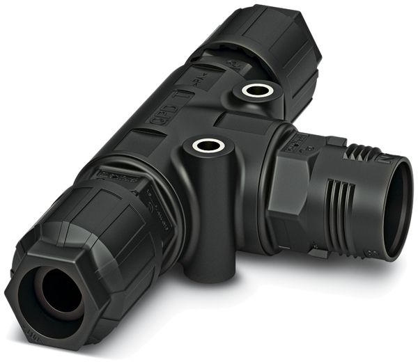 T-Verteiler QUICKON 4LPE 1.5mm² Ø5…10mm 2×Mutter schwarz