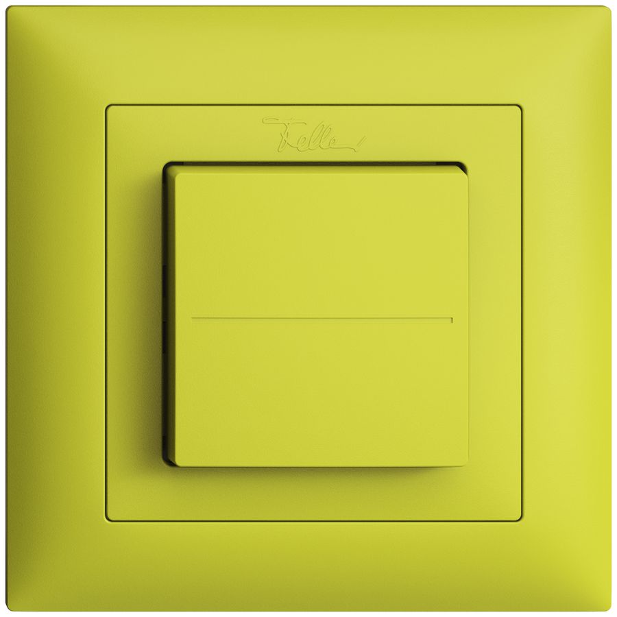 Poussoir RF EnOcean Feller EDIZIOdue FMI, 2c/1t, sans piles, lemon