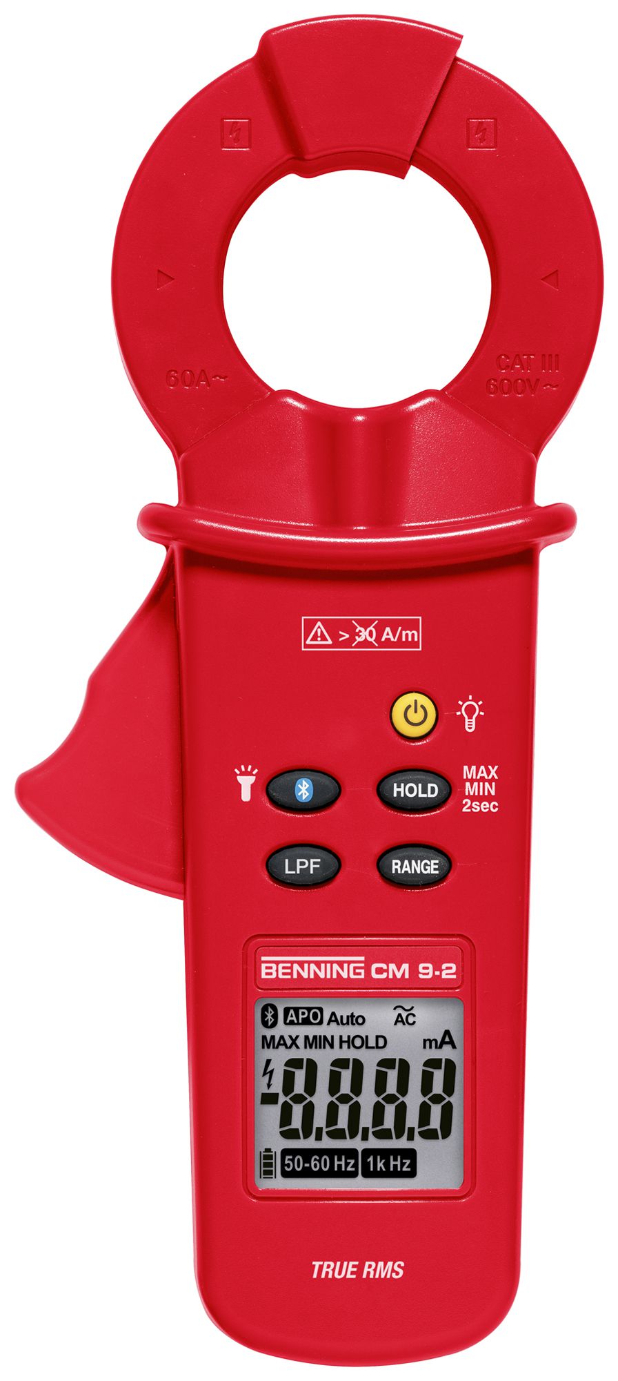 Stromzange Benning CM 9-2 300VUC 60A Cat IV 300V/Cat III 600V