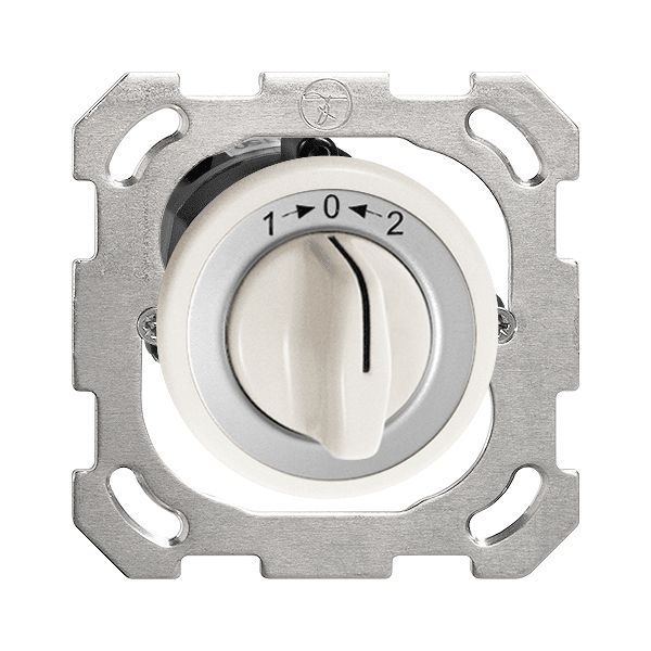 UP-Schwenktaster 1->0<-2 weiss mit Drehgriff