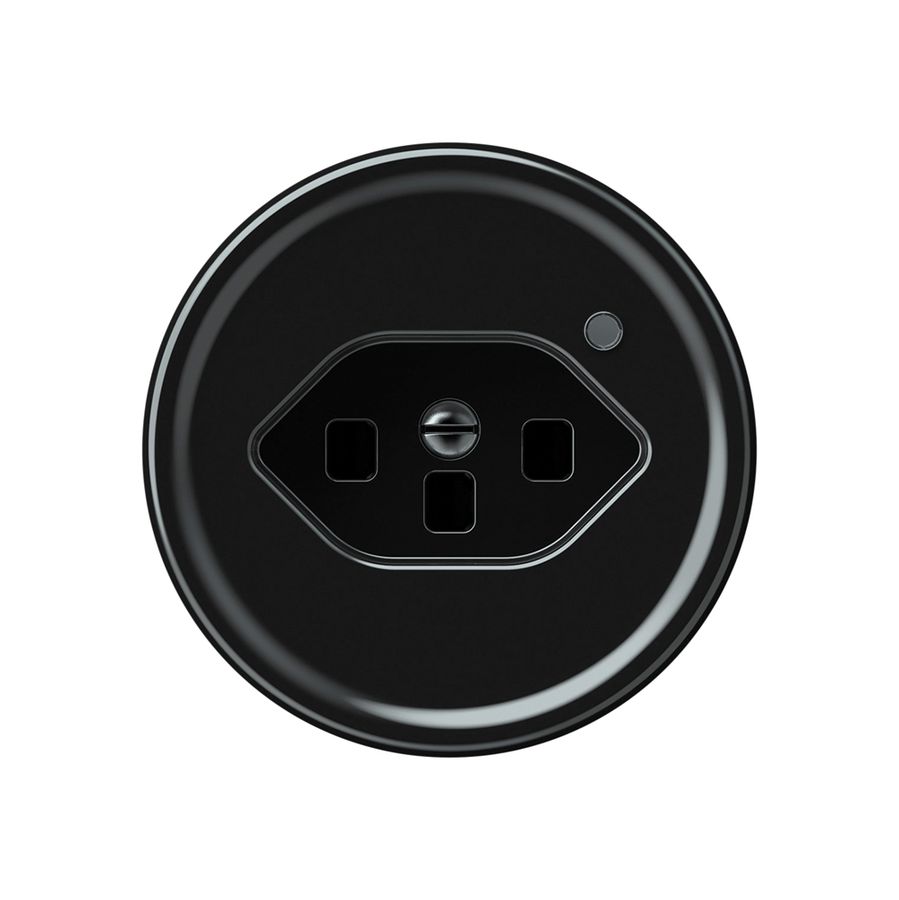 Prise origin 1×type 23 lum.vert 16A 230V 60×60mm noir