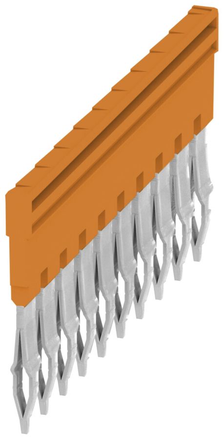 Querverbinder 10 Klemmen 32A 400V 6.1mm isoliert orange