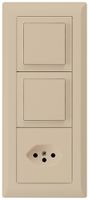 UP-Kombination kallysto.line Gr.I-I-I vertikal 2×Schalter S3+Typ 13 beige