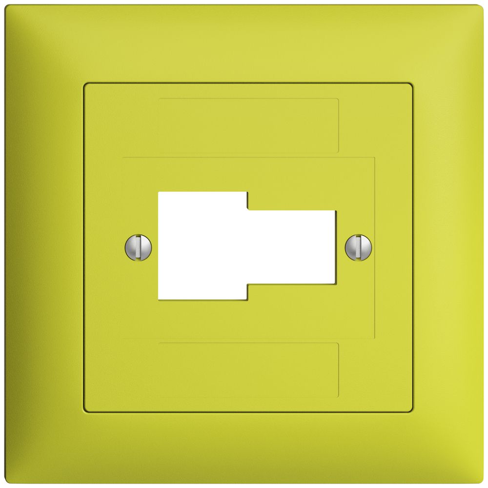 Kit frontale EDIZIOdue lemon 88×88mm 1×TT 1×RJ45