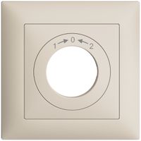 Frontset EDIZIOdue 1->0<-2 crema 88×88mm für Schwenktaster