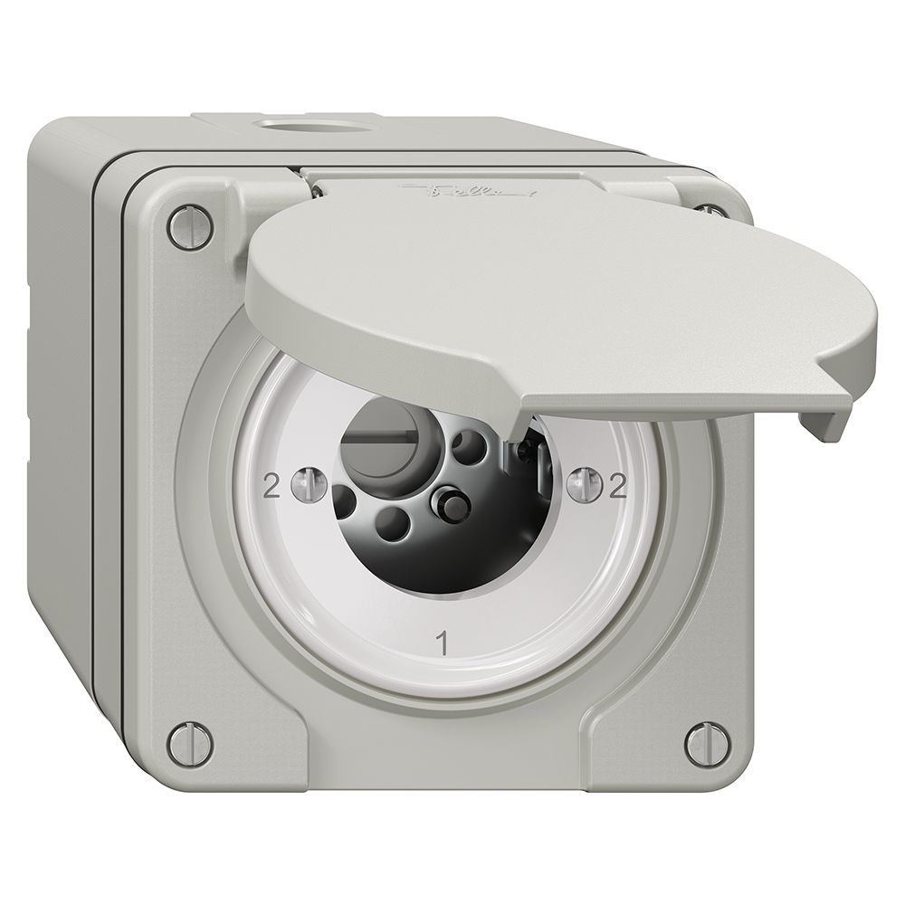 Interrupteur rotatif NAP NEVO, 3/2L, sans cylindre, KS, 2-1-2-1, gris clair