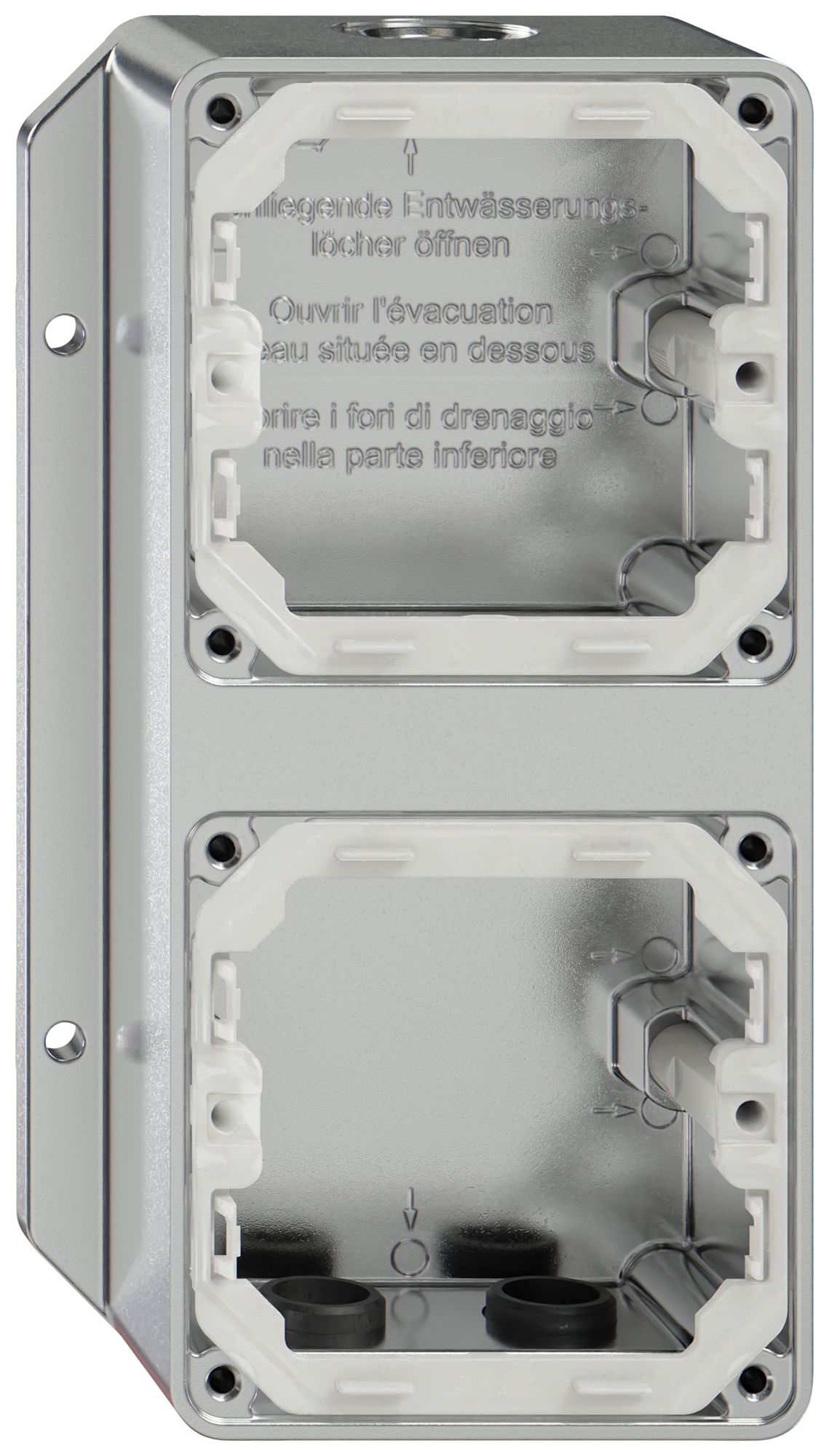 Scatola AP ELEMENT SNAPFIX® 111×193×54mm 3×M20 alu