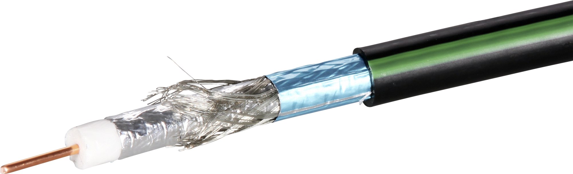 Câble coaxial HF-75 1.63/7.2 10,3mm, 11.9db/862MHz