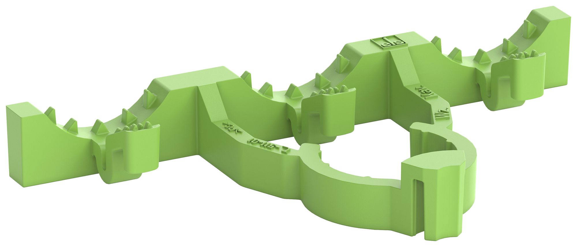 Décharge de traction DEM ZEL 2K-12/16 pour Ø5.5…14mm 66×36×8mm vert 10 pièces