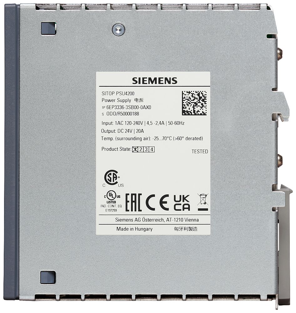 Stromversorgung Siemens SITOP PSU4200 IN: 120/240VAC OUT: 24VDC/20A 480W