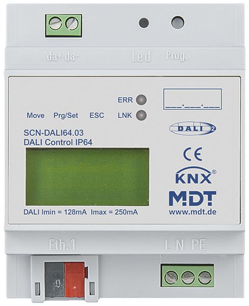 Gateway KNX/DALI AMD MDT SCN-DALI64.03 1-can 64UM/canale 110…240VUC 4UM