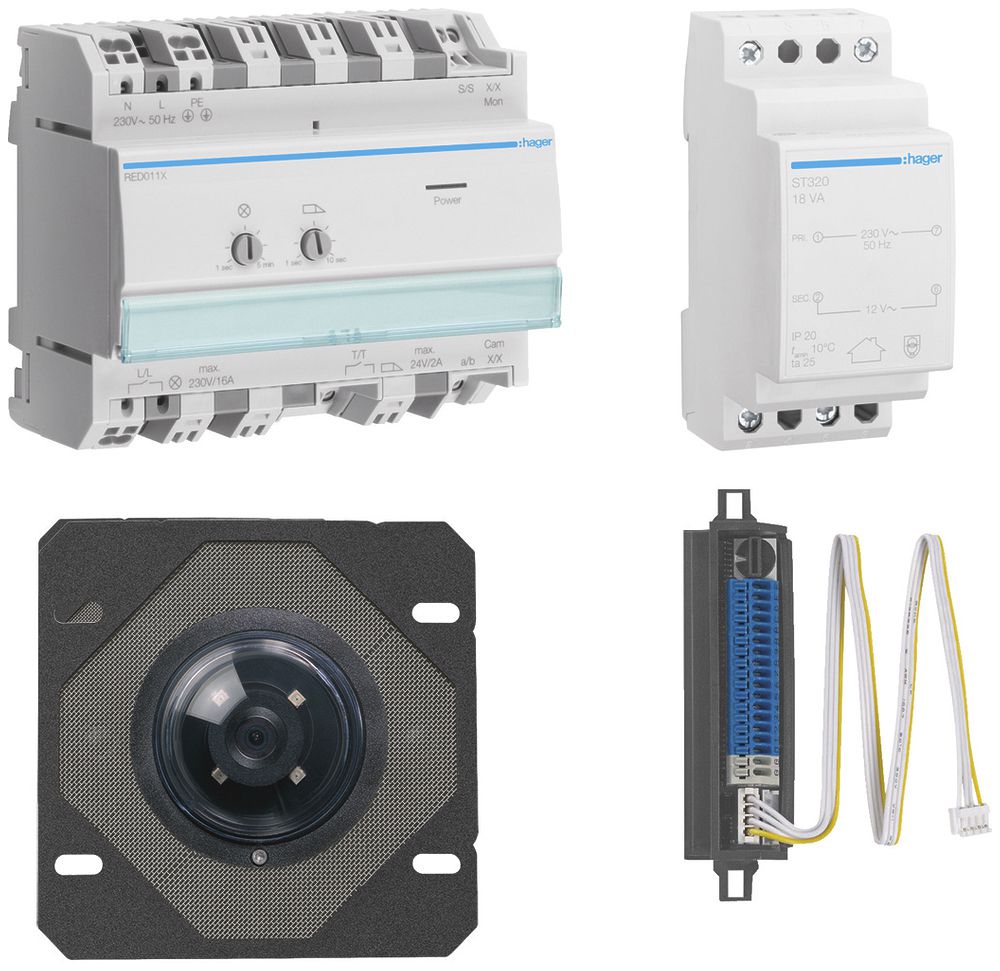 Kit video Hager Basic REK509X 2-fili, per citofono