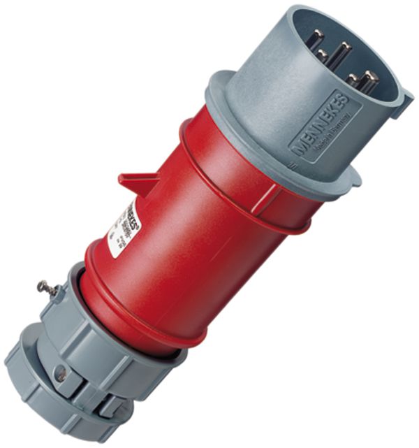 Spina mobile CEE-Powertop 32A 5P 6h 400V rosso premistoppa