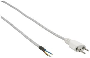 Cavo d'apparecchio GrB 3×0.75mm² 3m bianco/gr spina T12