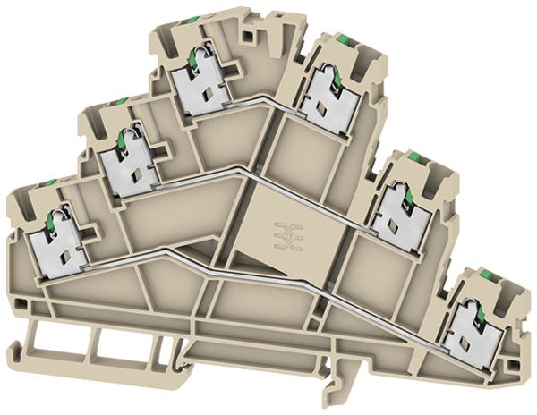 Borne de passage joignable WM S3T 2.5mm² 22A 800V ressort 2×3 DIN35 be