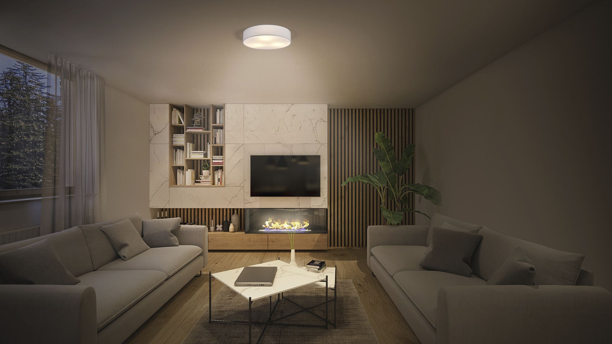 Deckenleuchte LEDVANCE ORBIS PARIS E27 3×0…25W 480mm weiss