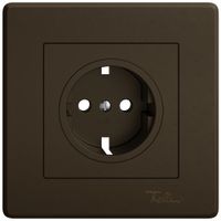 Abdeckset EDIZIO.liv für SCHUKO 96×96mm umbra