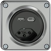 Prise de charge USB ELEMENT 1×USB-A 1×USB-C 3000mA + 1×T13 aluminium