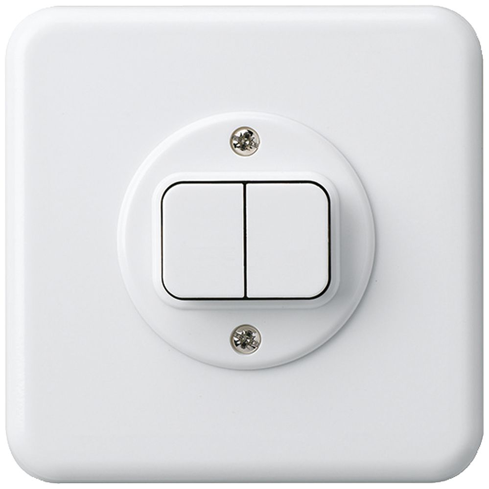 Kit frontal ENC basico 86×86mm blanc pour interr.a.bouton double