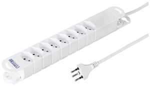 Steckdosenleiste A. Steffen VARIABL 10A 8×T13 magnetisch weiss