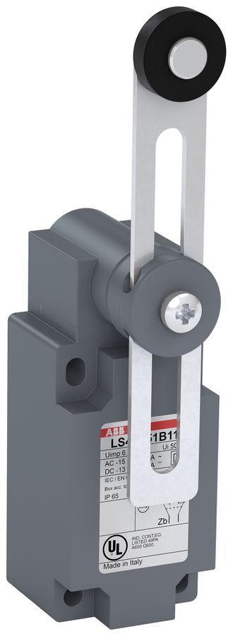Interrupteur de position ABB LS4 levier pivotant à galet ajustable UL-V0 M20